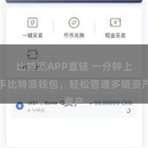 比特派APP直链 一分钟上手比特派钱包，轻松管理多链资产