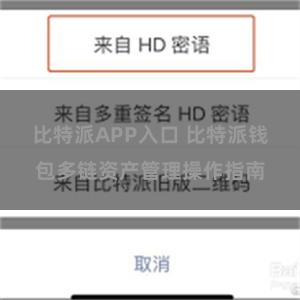 比特派APP入口 比特派钱包多链资产管理操作指南