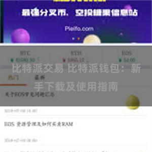 比特派交易 比特派钱包：新手下载及使用指南