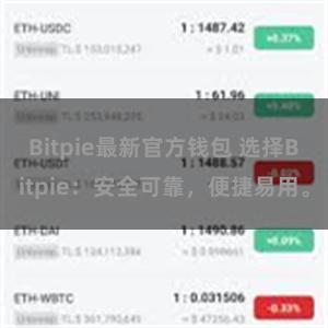 Bitpie最新官方钱包 选择Bitpie：安全可靠，便捷易用。