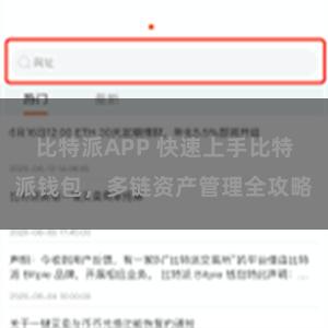 比特派APP 快速上手比特派钱包，多链资产管理全攻略