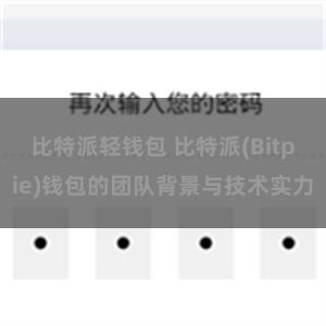 比特派轻钱包 比特派(Bitpie)钱包的团队背景与技术实力