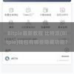 Bitpie最新教程 比特派(Bitpie)钱包有哪些隐藏功能？