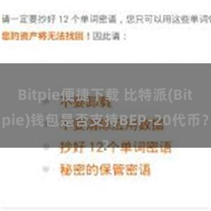 Bitpie便捷下载 比特派(Bitpie)钱包是否支持BEP-20代币？