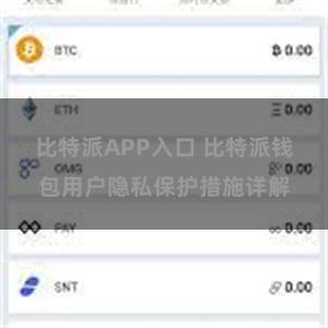 比特派APP入口 比特派钱包用户隐私保护措施详解