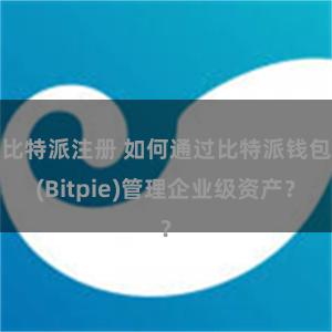 比特派注册 如何通过比特派钱包(Bitpie)管理企业级资产？