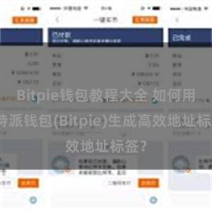 Bitpie钱包教程大全 如何用比特派钱包(Bitpie)生成高效地址标签？
