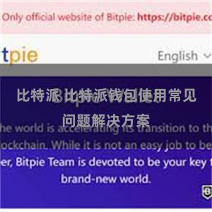 比特派 比特派钱包使用常见问题解决方案