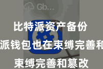 比特派资产备份  比特派钱包也在束缚完善和篡改